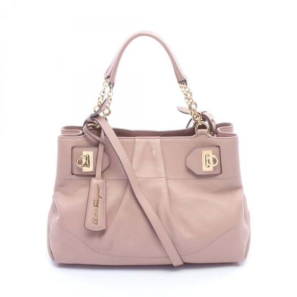 SALVATORE FERRAGAMO Handbags - Salvatore Ferragamo Gancini 2-Way Handbag, Leather, Women's, Pink